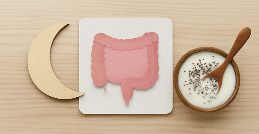 Illustration showing sleep and digestion working together for health