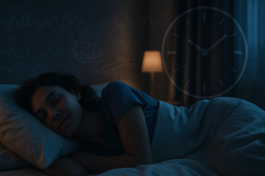 A woman sleeping demonstrating REM and deep sleep