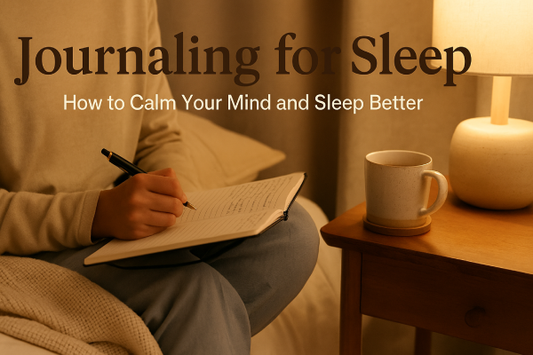 Person writing in a journal before bed to improve sleep quality and mental clarity