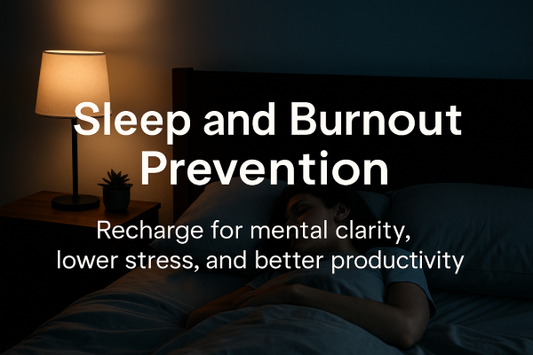 Person relaxing in a cozy, dark bedroom designed for stress relief and quality sleep.